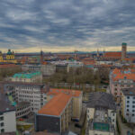 Luftbild der Münchner Skyline