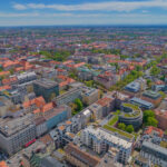 Luftbild von der Münchner Innenstadt, Klinikviertel